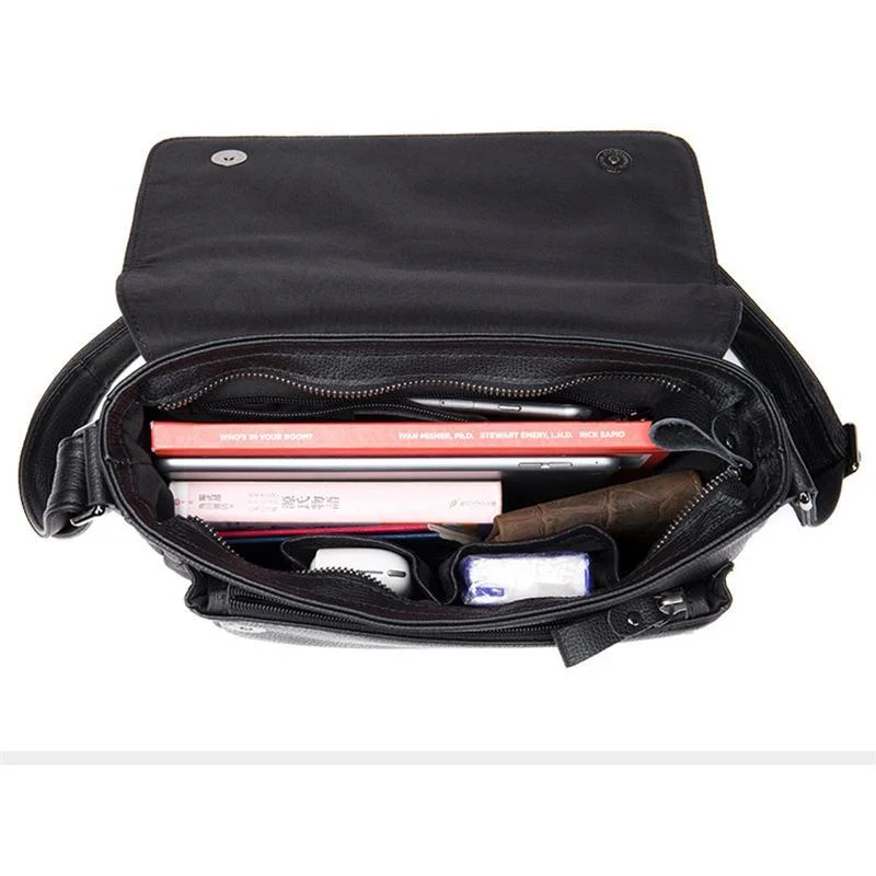 Mens Hipster Messenger Bags Plain Casual Leather Shoulder Bags