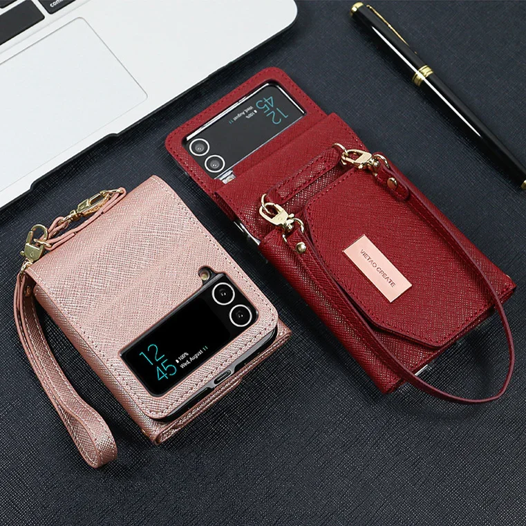 For Samsung ZFlip4 Folding Screen Wallet Phone Case