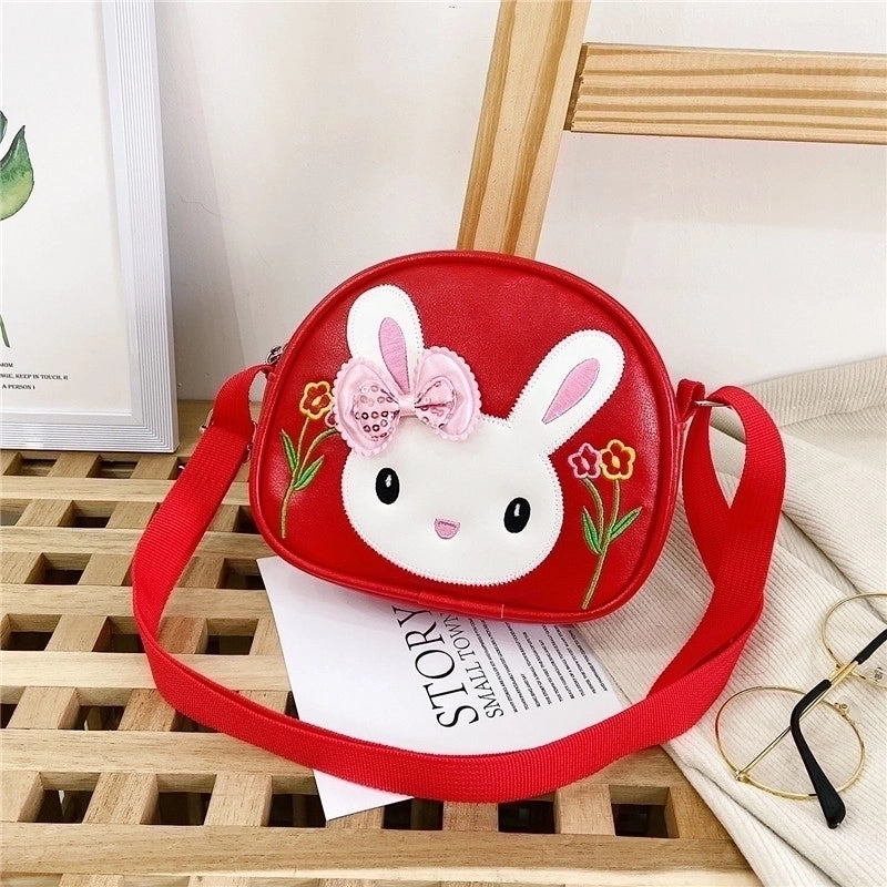 Kid’S Pu Leather Animal Cartoon Cute Semicircle Zipper Crossbody Bag