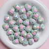 50PCS Colorful Heart Acrylic Beads DIY Bracelet Components