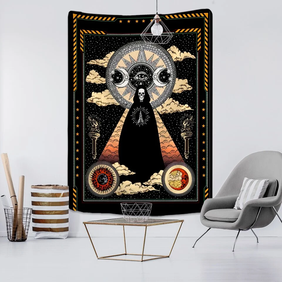 Star Moon Night Van Gogh Painting Tapestry Wall Hanging Magic Tarot TAPIZ Bohemian Hippie Home Art Decor