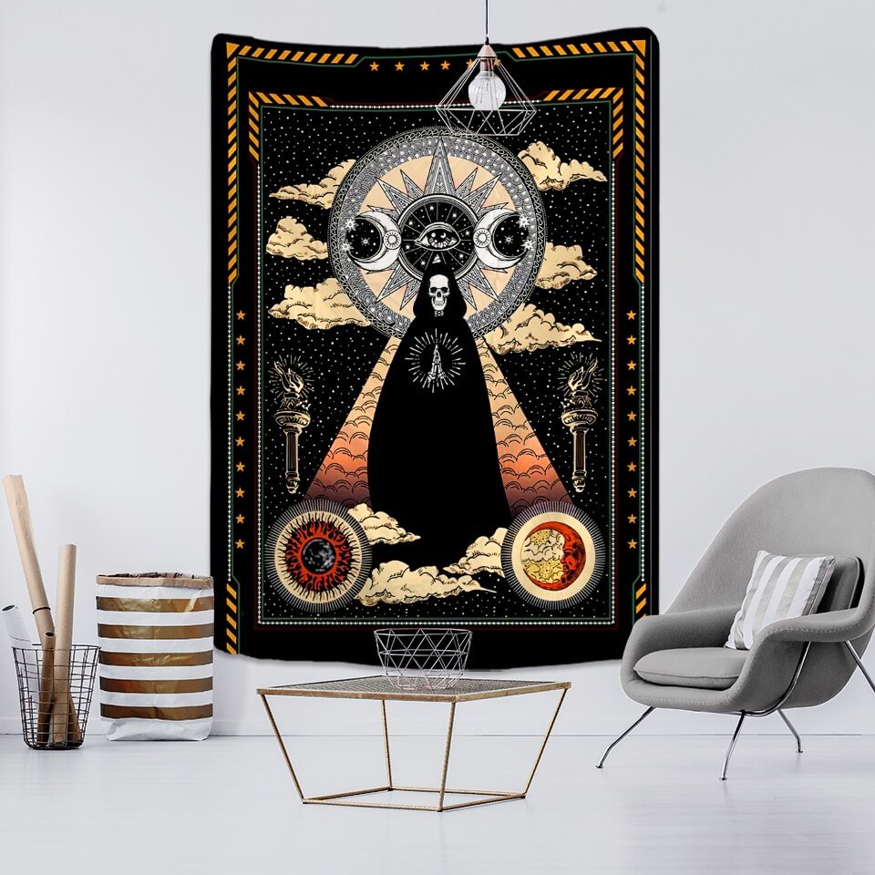 Star Moon Night Van Gogh Painting Tapestry Wall Hanging Magic Tarot TAPIZ Bohemian Hippie Home Art Decor