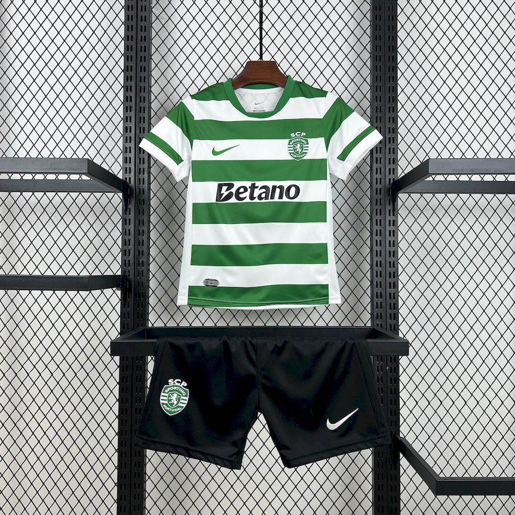 2025-2026 KIDS Sporting CP Home Football Shirt 1:1 Thai Quality- Maxi Kit