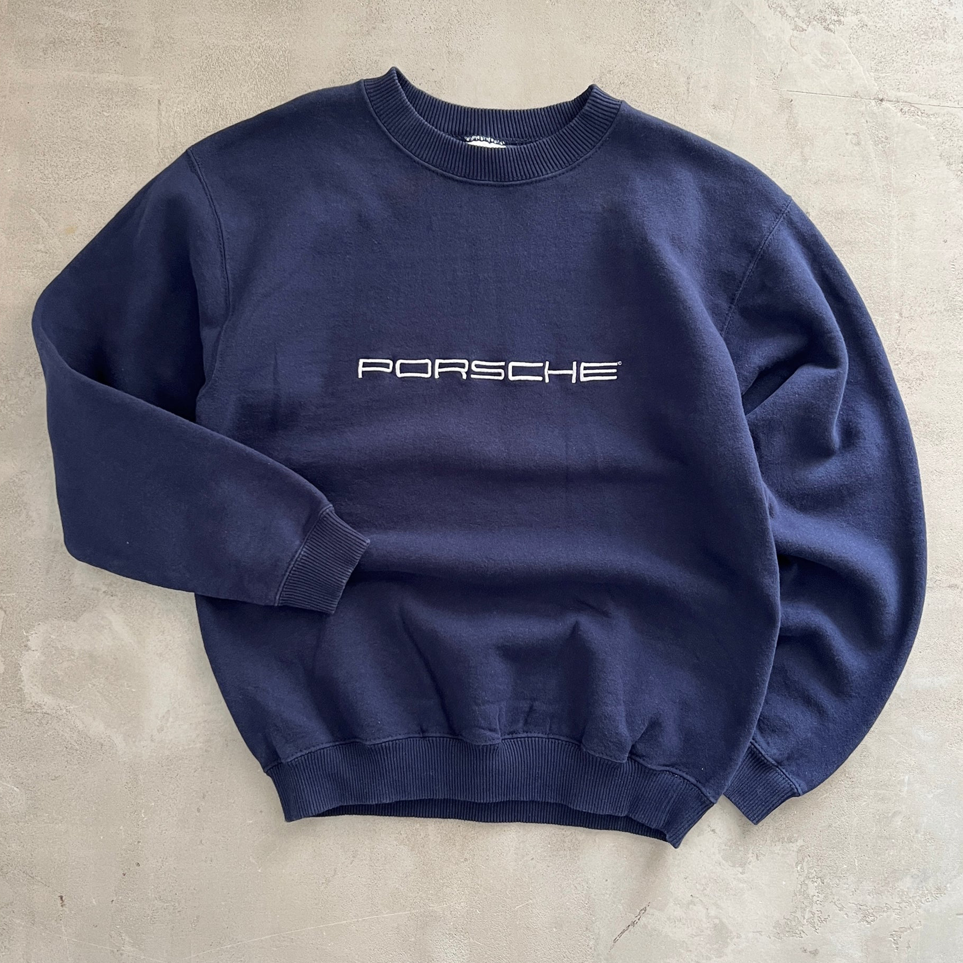 Unisex Vintage Machine Embroidered Racing Casual Oversized Sweatshirt