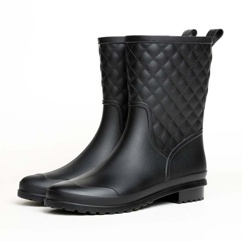 Letclo™ New Plaid Casual Fashion Rain Boots letclo Letclo