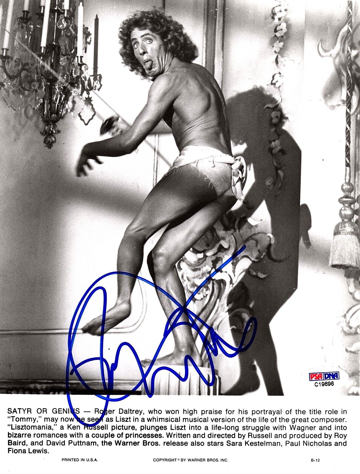 ROGER DALTREY Signed Autographed 8x10 Photo Poster painting LISZTOMANIA