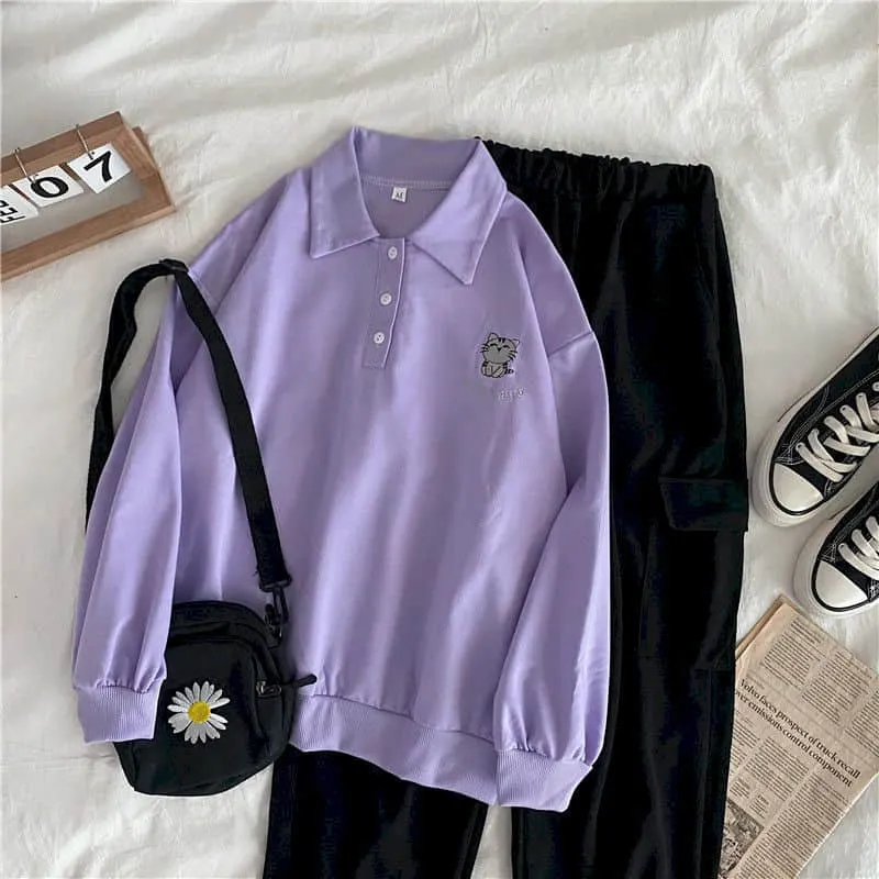 Women Two Piece Outfits Sets Clothes Long-sleeved Casual Tooling Leggings Two-piece Suit Female Student Korean Loose CN(Origin)