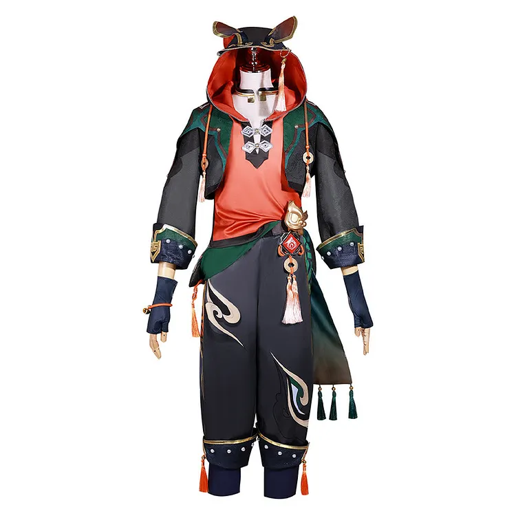 Genshin Impact Gaming Black Set Outfits Cosplay Costume Halloween Carnival Suit