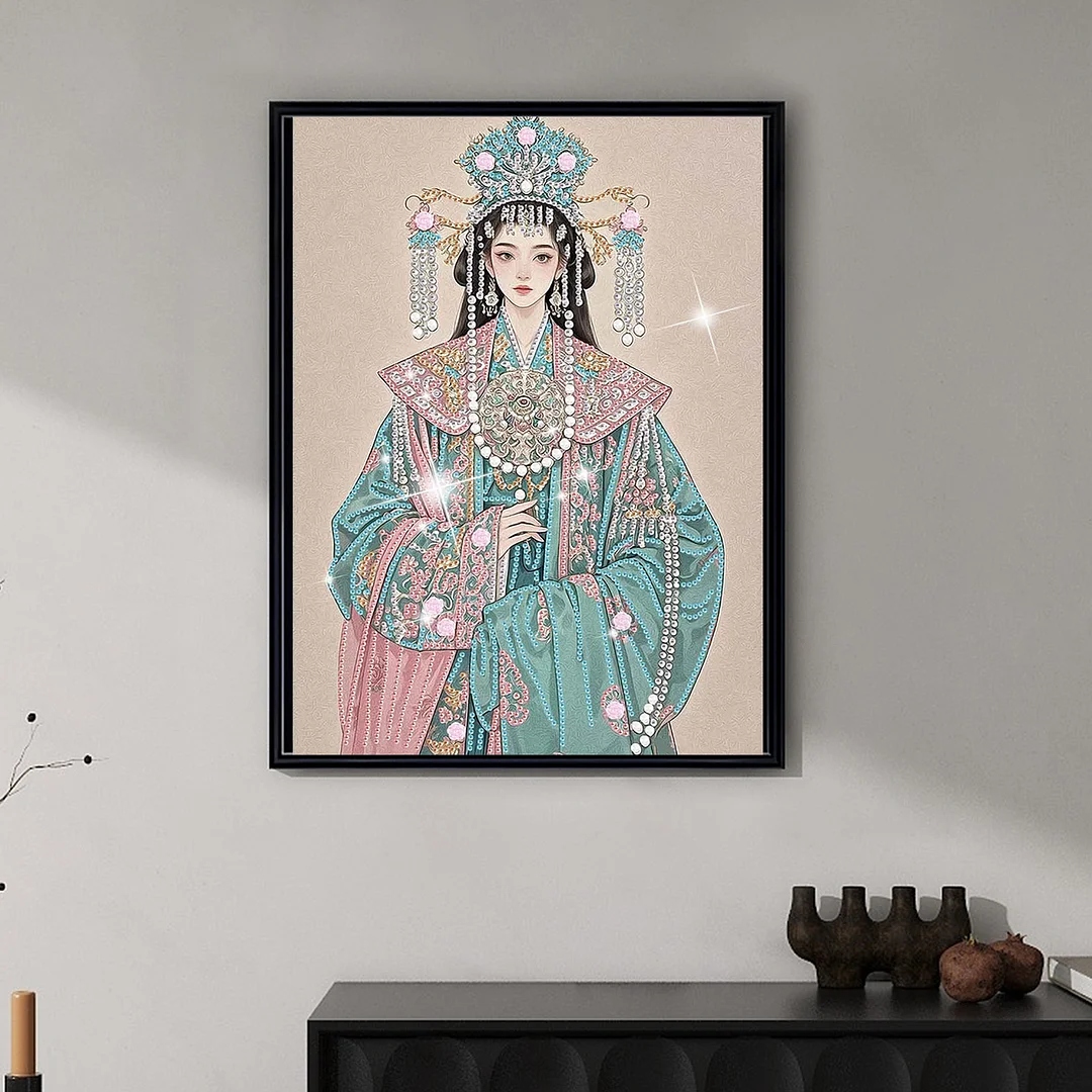 Diamond Painting - Partial Special Shaped Drill - Noble Lady(Canvas|30x40cm)