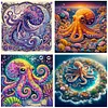 (US Local)4Pack Octopus-Crystal Rhinestone Diamond Painting(30x30cm)