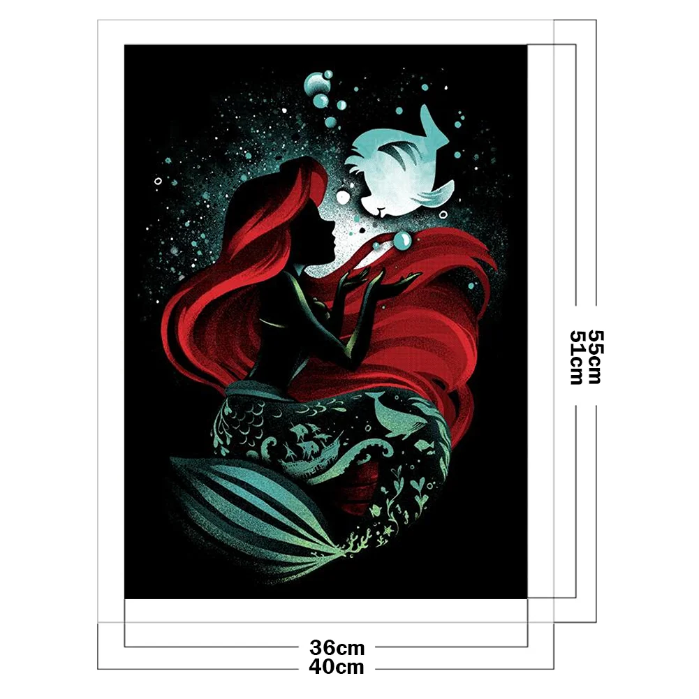 11CT Full Stamped Cross Stitch - Silhouette Series(Canvas|40*55cm)