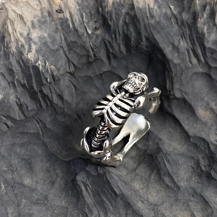 Men's Halloween Rock Punk Skull Open Ring
