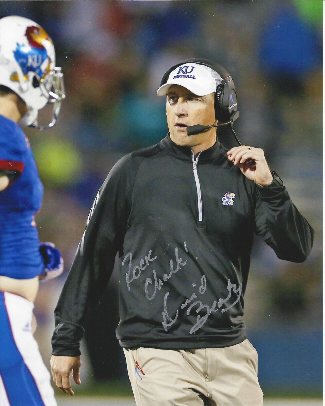 David Beaty Autographed 8x10 Kansas Jay HawksB315