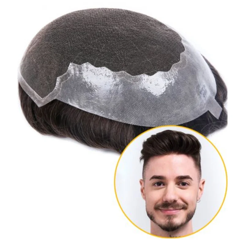 Jewtribute Hair®|Toupee For Men Lace Toupee Wig For Men Durable 
