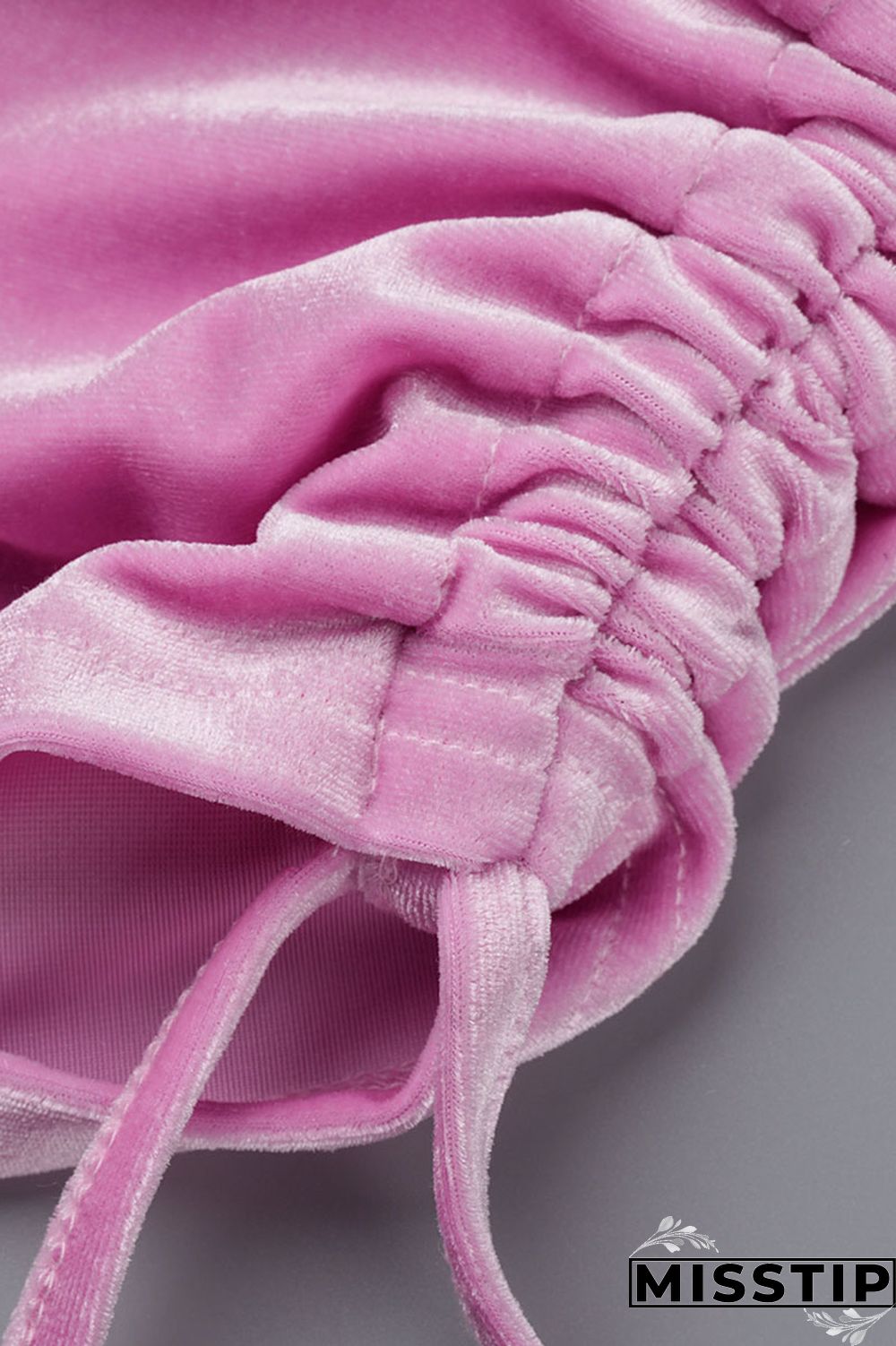 Blue Street Patchwork Solid Draped asymmetrical crop top Straight Long Sleeve Two Pieces