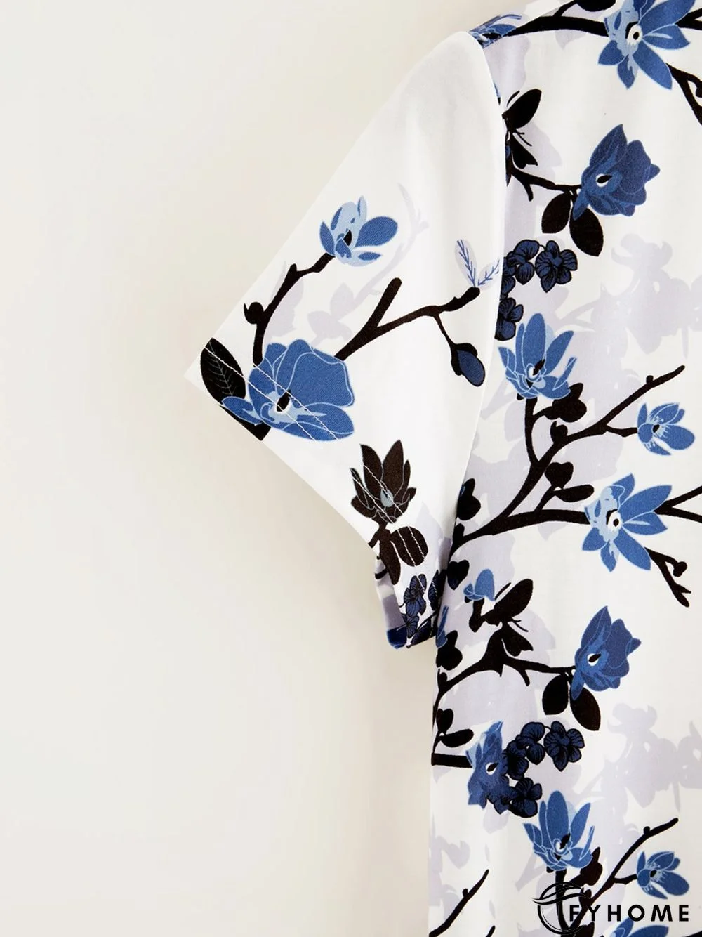 Casual Short Sleeve Round Neck Printed T-shirt | IFYHOME