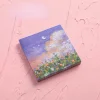 8PCS Floral Painting 50 Pages Post-it Notes Portable Notebooks School Student Kids Cute Stationery Gift