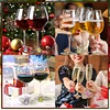 8Pcs Diamond Painting Wine Glass Charms Christmas Element Pendant