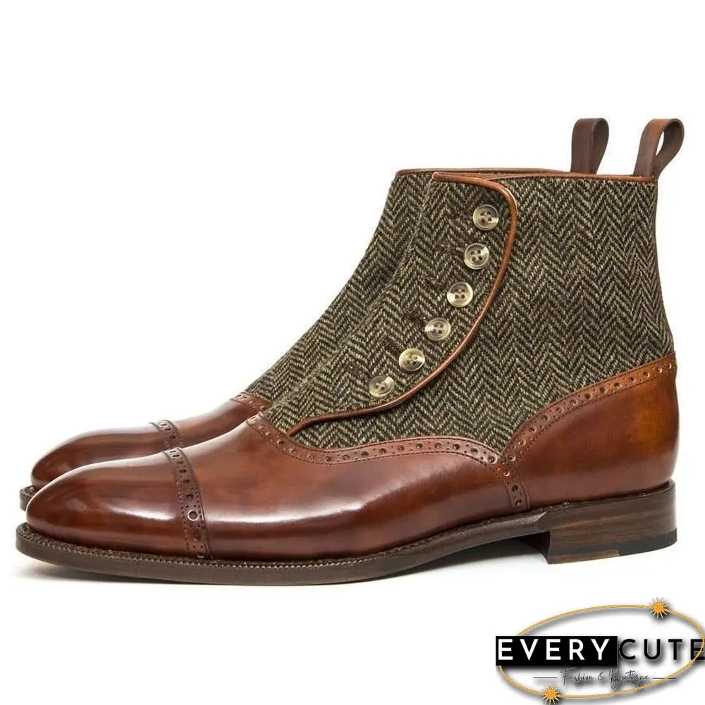 Handmade Elegant Vintage Chelsea Button Boots
