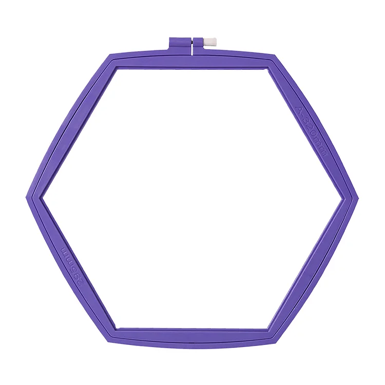 Hexagon Embroidery Hoops Cross Stitch Hoop for Quilting Stitching (Violet)