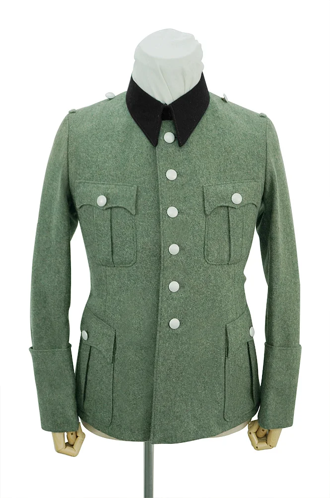   Elite German M1941 Officer Wool Service Tunic Jacket Black Collar German-Uniform