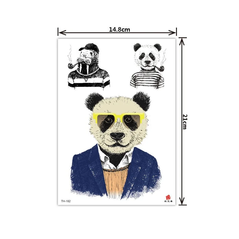 2021 New Plain Flower Arm Tattoo Sticker Flower Waterproof Tattoo Color Animal Tiger Tattoo Sticker