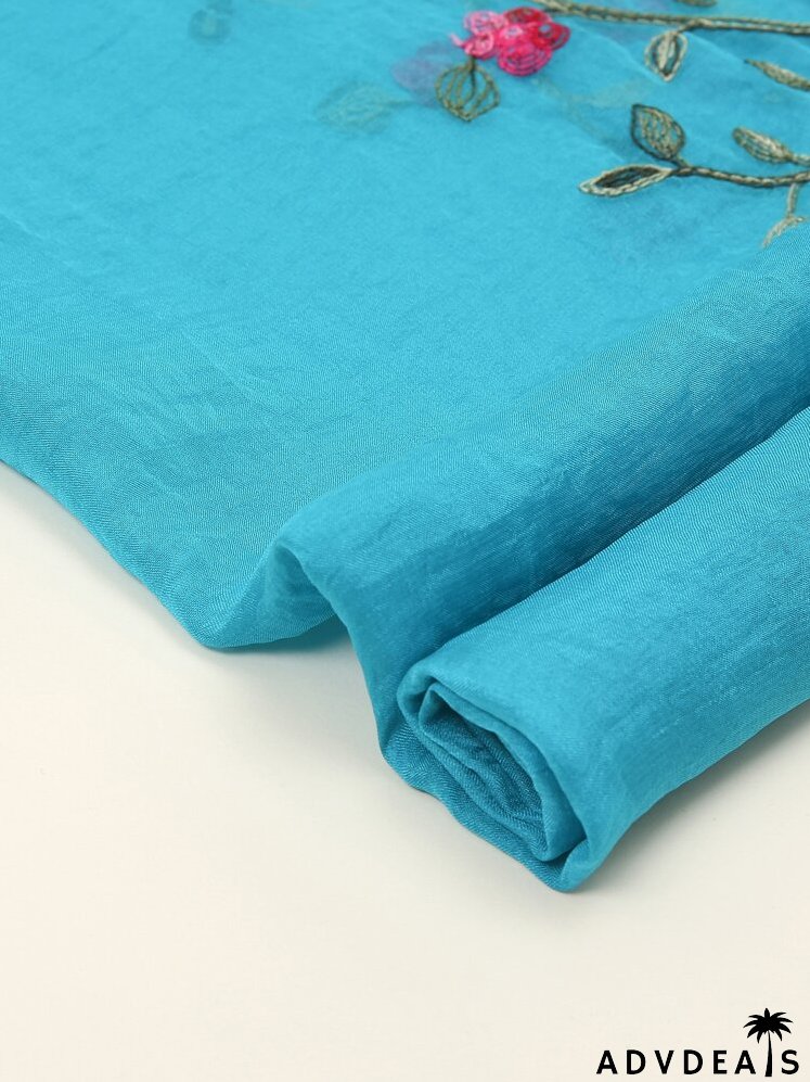 Flower Pattern Chiffon Scarf