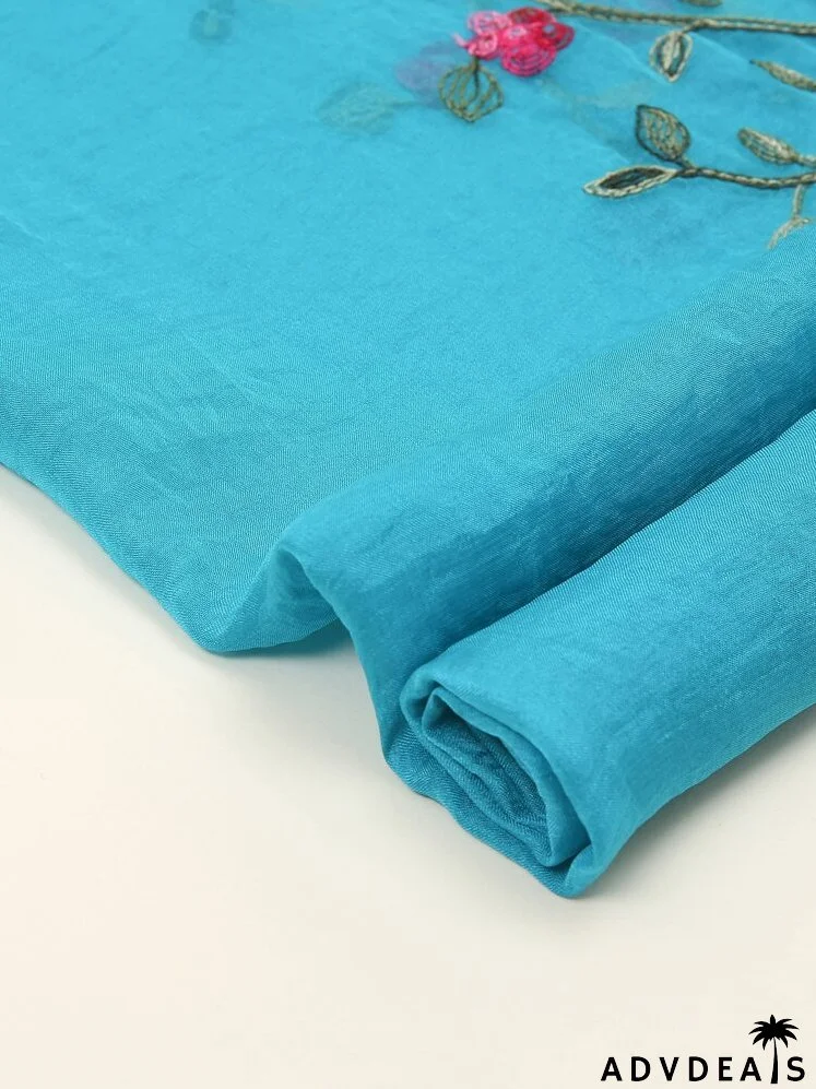 Flower Pattern Chiffon Scarf