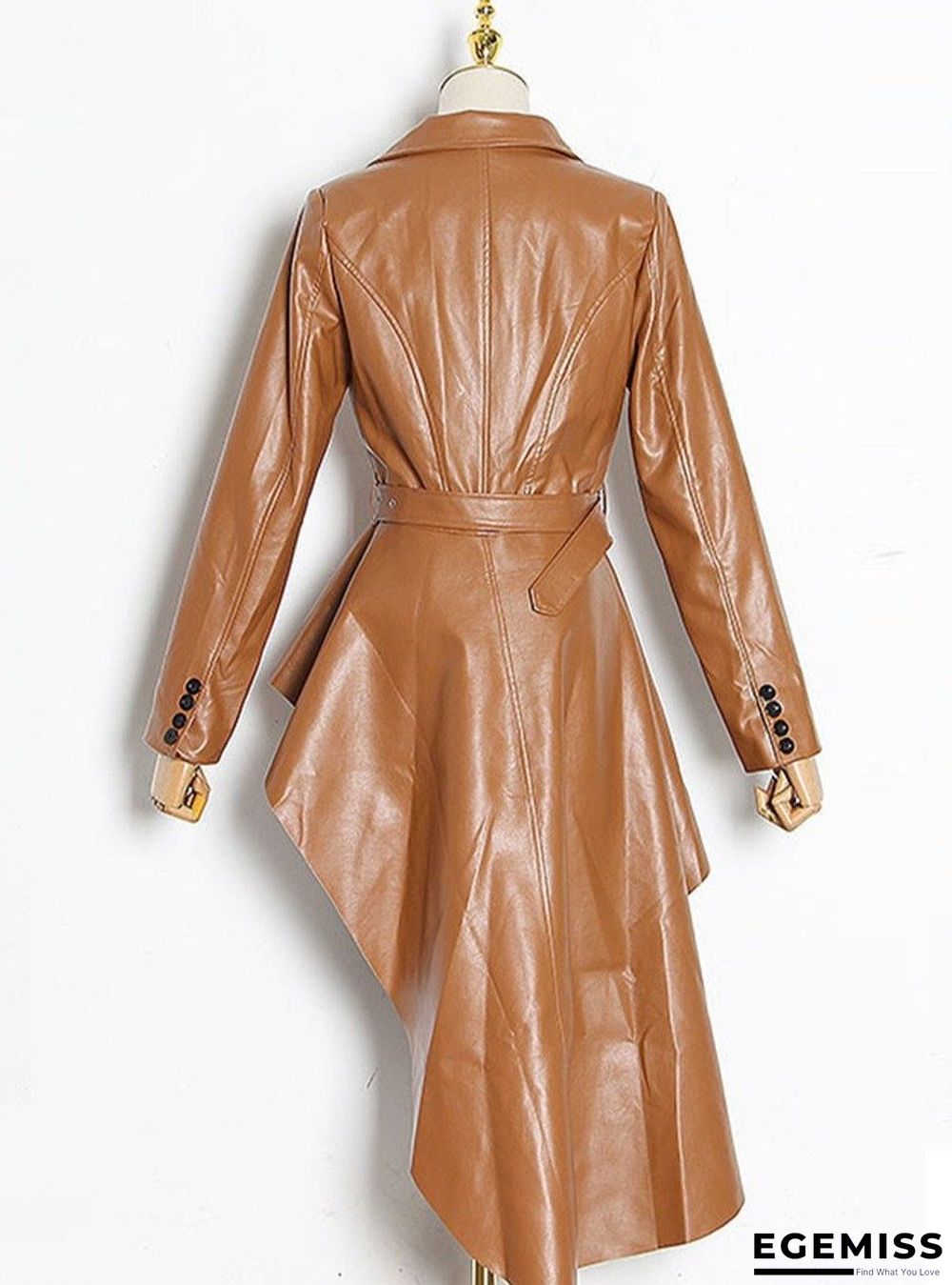 Belted PU Leather Jacket | EGEMISS