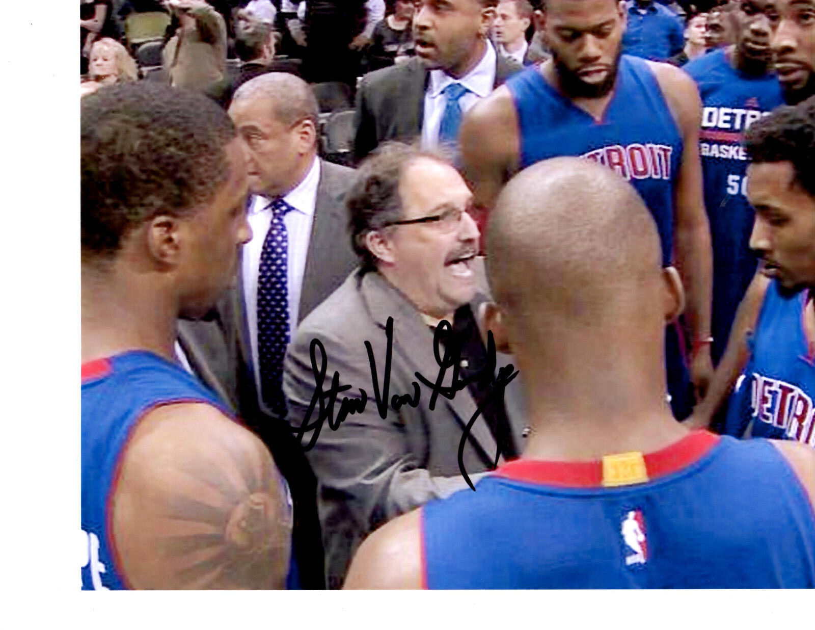 Stan Van Gundy hand signed autographed 8x10 Photo Poster painting Detroit Pistons FORM A WALL!