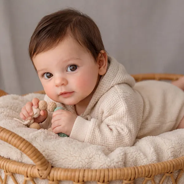 17" Heartbeat Reborn Baby Farrah — Soft Body & Hand-Rooted Hair