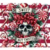 Skull Flowers-11CT Stamped Cross Stitch 50*45cm/19.69*17.72in