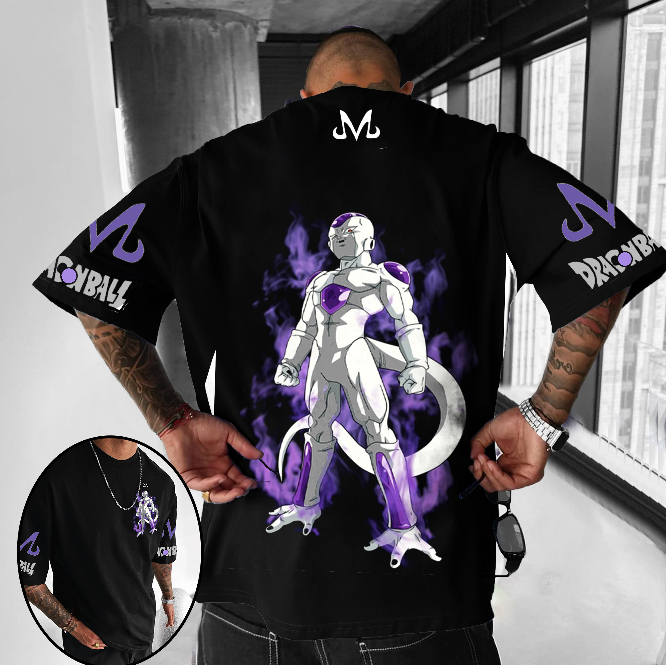 Unisex Oversized DB Anime Frieza Printed T-shirt