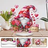 Diamond Painting Acrylic Valentines Day in February Gnome Ornaments Tabletop Home Office Decor