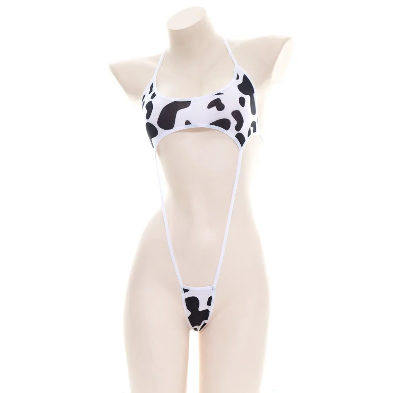 Black White Cow Print Mini Backless