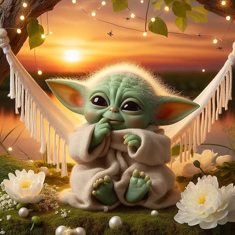 Star Ward Yoda 40*40CM (Canvas) Full Round Drill Diamond Painting gbfke