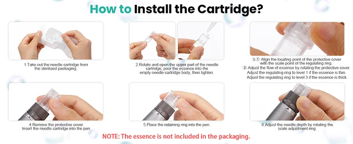 Dr. Pen Hydra Pen H3,H5 Cartridges 10 Pack (5 Options)