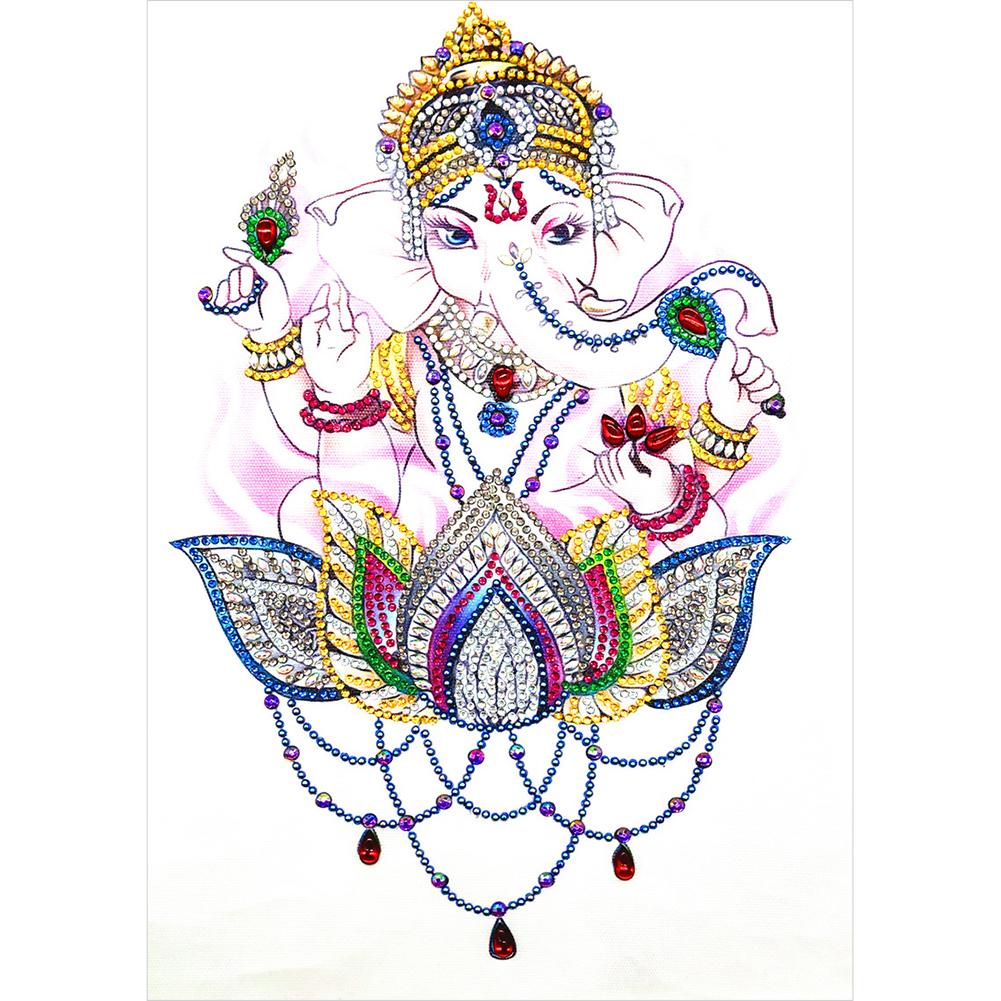 

30*40CM - Special Shaped Diamond Painting - Elephant Trunk Buddha, 501 Original