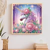 Einhorn mit Blume - speziell geformtes Diamond Painting - 30*30cm