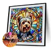 Diamond Painting-DIY Full Round Drill Stained Glass Dog