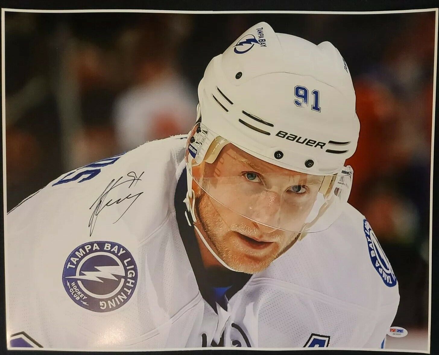 STEVEN STAMKOS Signed Autographed 16x20 Tampa Bay Lightning PSA/COA