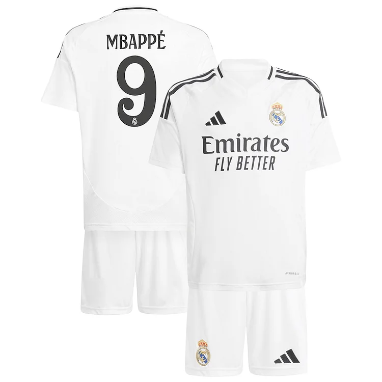 Real Madrid Kylian Mbappé 9 Heimtrikot Kinder 2024-2025