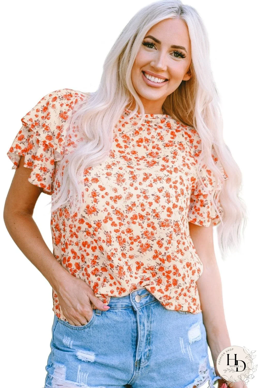 Rustic Floral Blouse