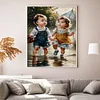 Cute Girl-11CT Counted Cross Stitch 40*50cm/15.75*19.69in