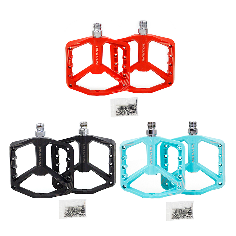 

2pcs Mountain Bicycles Bearings Pedals Aluminum Alloy Non-Slip Bike Pedal, Black, 501 Original