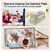 5D DIY Blume Diamond Painting Serviertablett aus Holz mit Griff für Wohnkultur