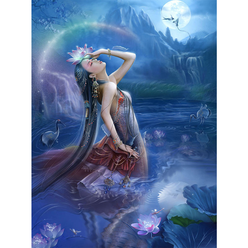 

Beauty Mermaid - 11CT Stamped Cross Stitch - 40*50CM, 501 Original
