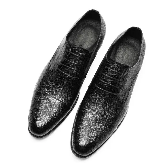 Gentleman's Oxford Shoes Classic Lace Up Formal Shoes Business Lather Shoes-vocosishoes