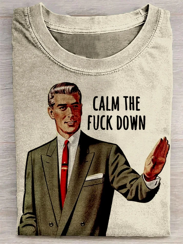 Teecade Teecade Calm The Fuck Down T-shirt