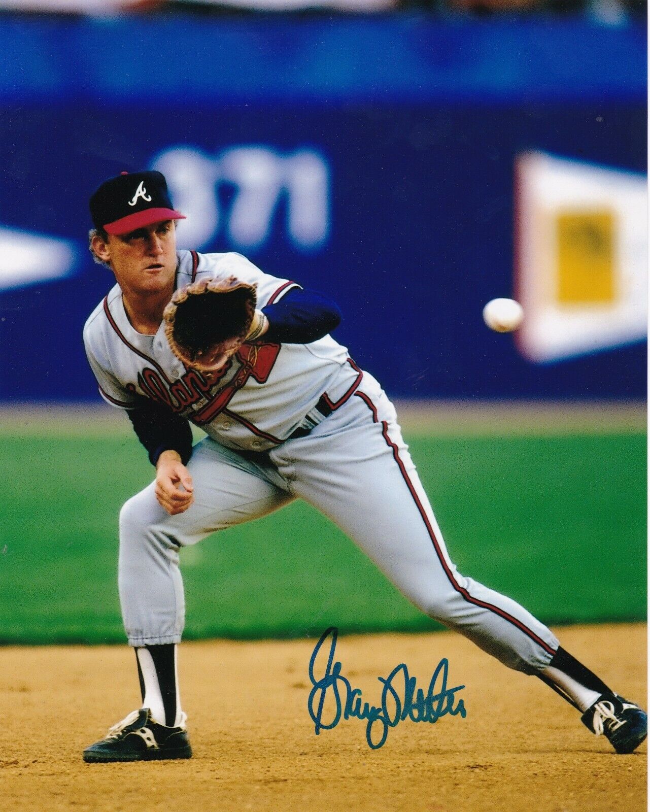 GRAIG NETTLES ATLANTA BRAVES ACTION SIGNED 8x10